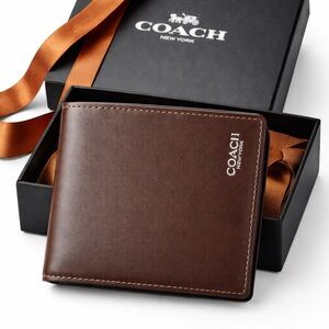 Coach Dark Brown Leather Wallet